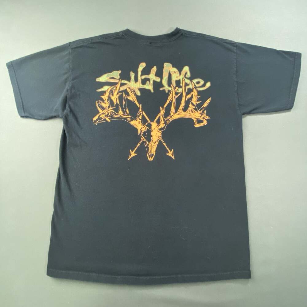 Salt Life Men's Black Cano Arrow Skull Hunting T-Shirt Size Large